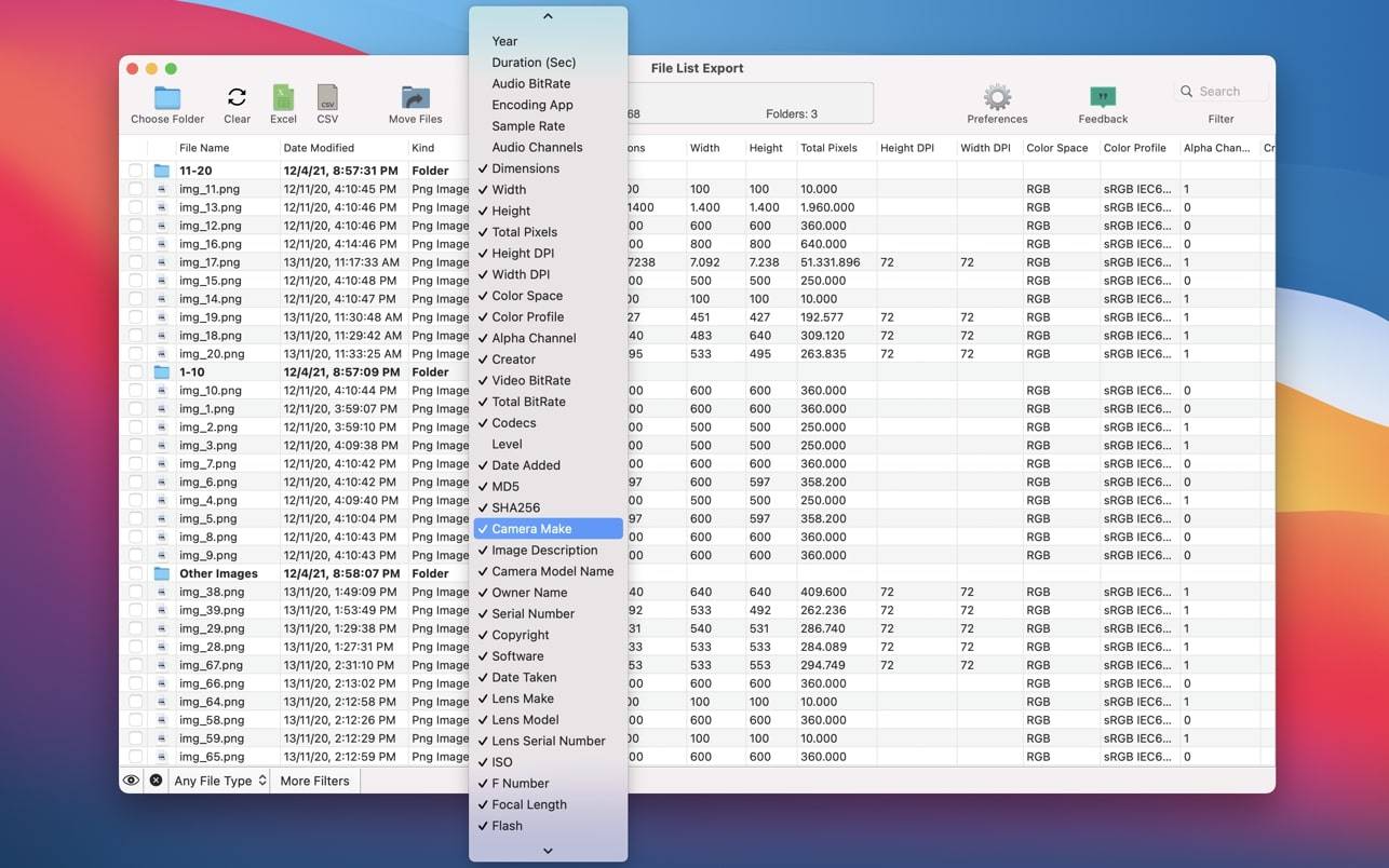 File list Export for Mac(文件列表导出工具)