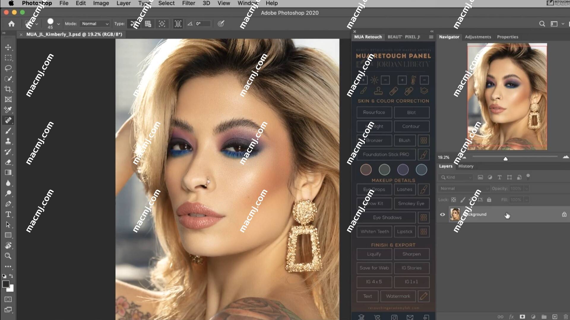 MUA Retouch Panel for Mac(ps皮肤美白润饰磨皮扩展插件)支持ps2021缩略图